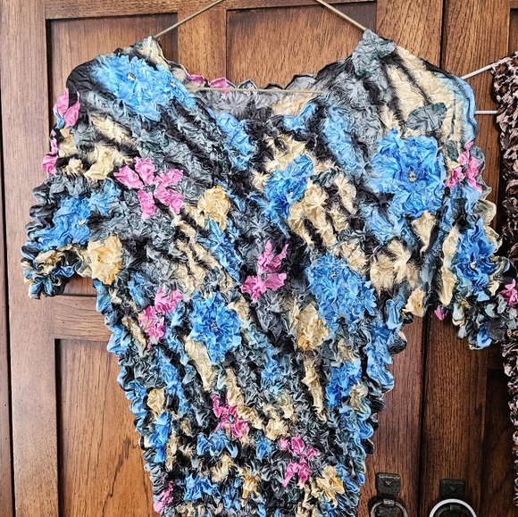 Vintage 1990s Popcorn Stretch Shirts Lot Of 3 - Picture 10 of 12